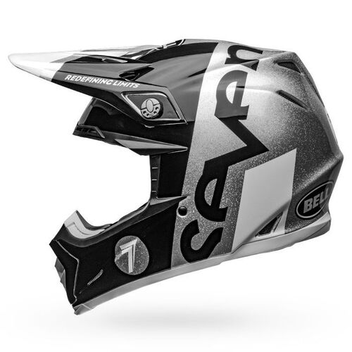 Bell Moto-9 Flex 7 Galaxy Helmet - Black/Silver