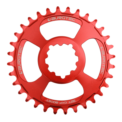 Burgtec Thick-Thin Chainring GXP 3mm Offset Direct Mount 32T - Red