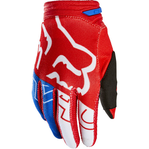 Fox 2022 Youth Girls 180 Skew Gloves - White/Blue/Red 