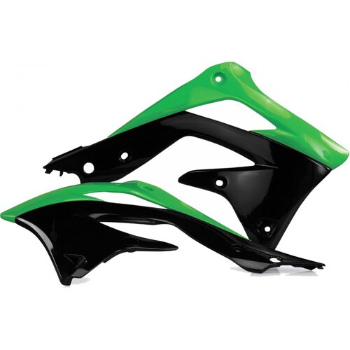 ACERBIS RADIATOR SHROUDS KAWASAKI KXF 450 12-15 GREEN BLACK