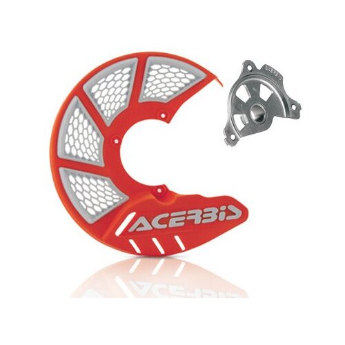 ACERBIS X-BRAKE 2.0 DISC COVER & MOUNT ORANGE WHITE SX/F 15-23 EXC/F 16-23