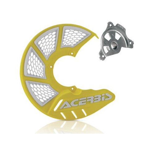 ACERBIS X-BRAKE 2.0 DISC COVER & MOUNT YELLOW WHITE SUZUKI RM 125 250 04-10