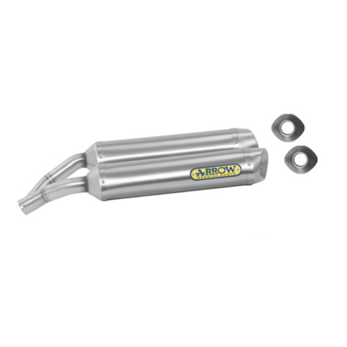 Arrow Silencer Set - Street Thunder Titanium With Steel End Cap