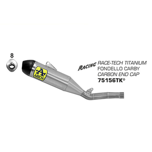 Arrow Silencer - Race-Tech Racing Titanium With Carbon End Cap