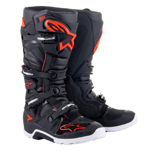 Alpinestars Tech 7 Enduro Boots - Black/Red Fluro