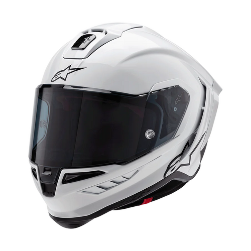 Alpinestars Supertech SR10 Solid Helmet - White Gloss/Matte Black