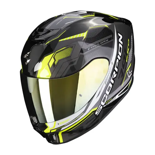 Scorpion EXO-391 Haut Helmet - Black/Silver/Neon Yellow